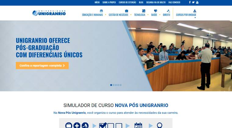 Unigranrio Postgraduate Website